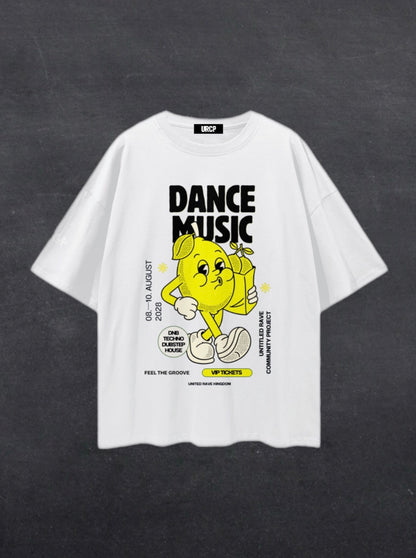DANCE MUSIC UNISEX TEE - FRONT PRINT (multiple colours)