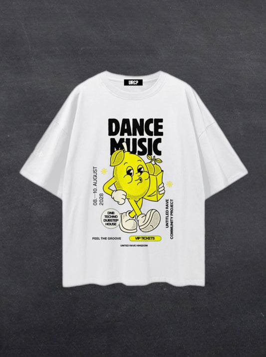 DANCE MUSIC UNISEX TEE - FRONT PRINT (multiple colours)