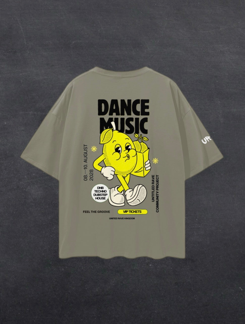 DANCE MUSIC UNISEX TEE - BACK PRINT (multiple colours)