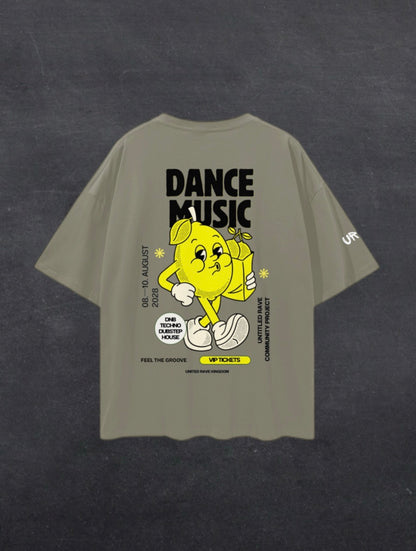 DANCE MUSIC UNISEX TEE - BACK PRINT (multiple colours)