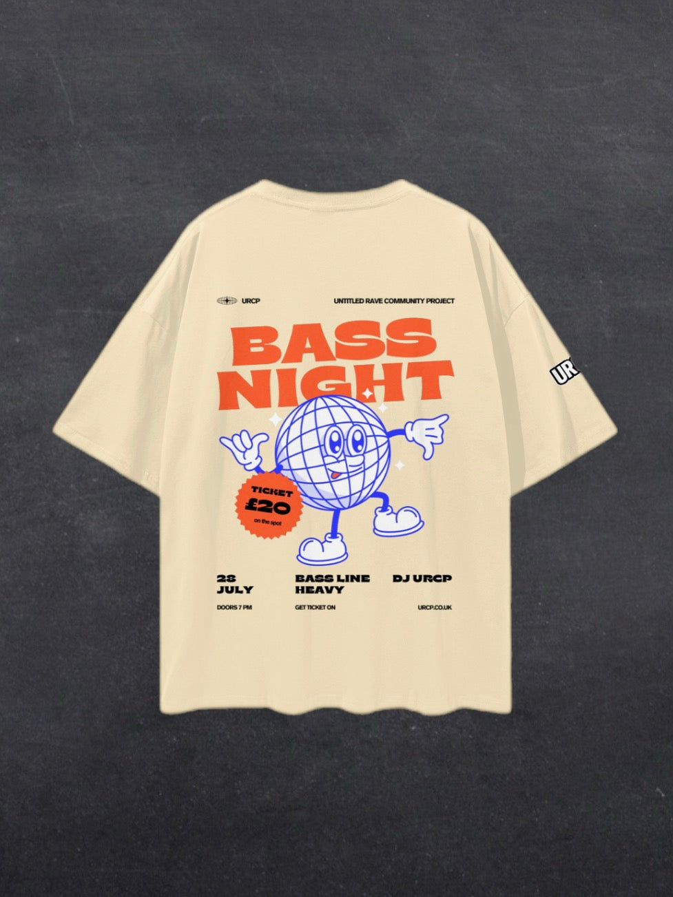 BASS NIGHT UNISEX TEE - BACK PRINT (multiple colours)