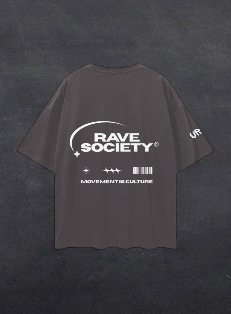 RAVE SOCIETY UNISEX TEE - BACK PRINT (multiple colours)