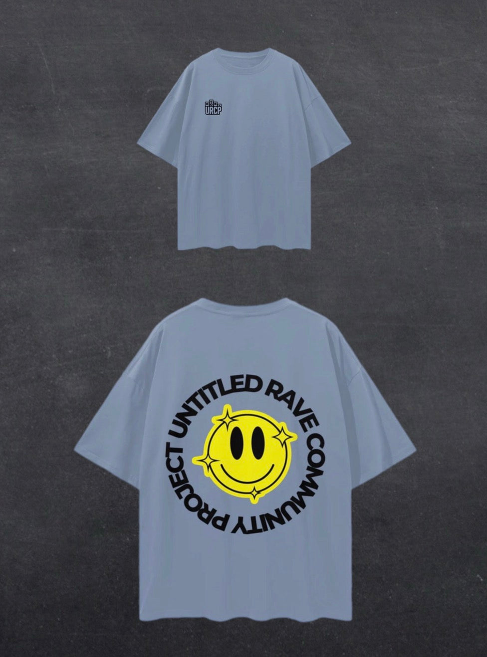 URCP SMILEY UNISEX TEE - BACK PRINT (multiple colours)