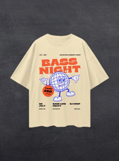 BASS NIGHT UNISEX TEE - FRONT PRINT (multiple colours)