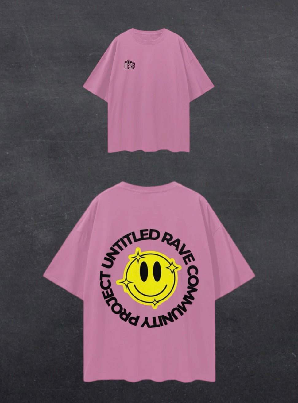 URCP SMILEY UNISEX TEE - BACK PRINT (multiple colours)