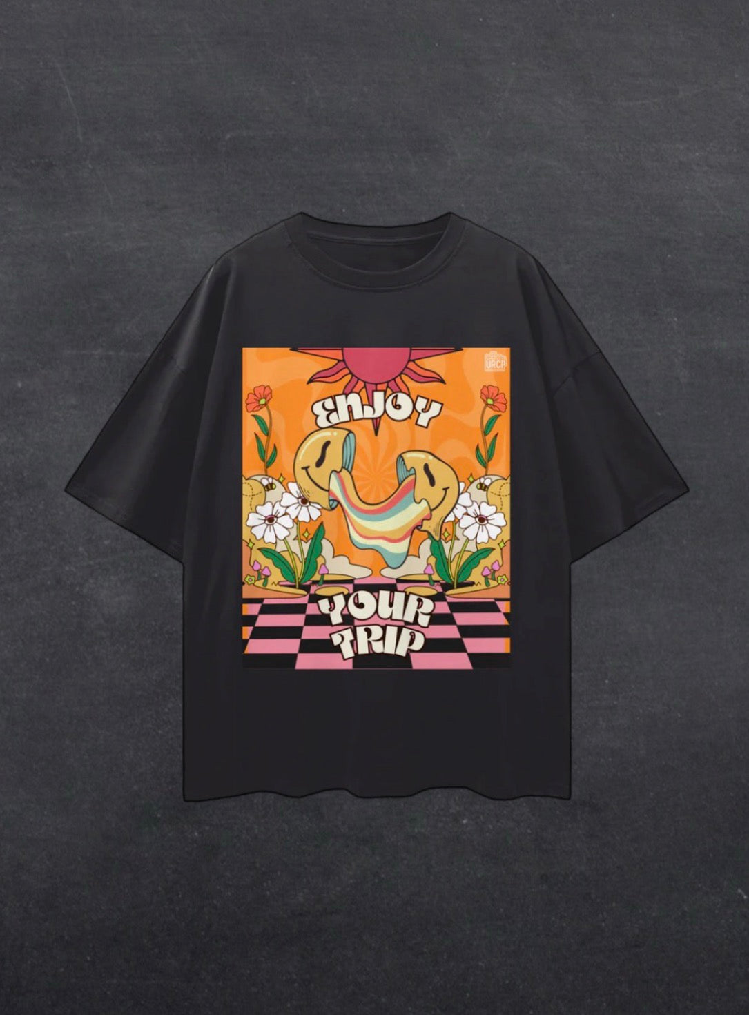 ENJOY YOUR TRIP UNISEX TEE - FRONT PRINT (multiple colours)
