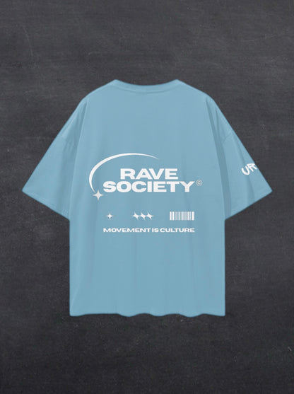RAVE SOCIETY UNISEX TEE - BACK PRINT (multiple colours)
