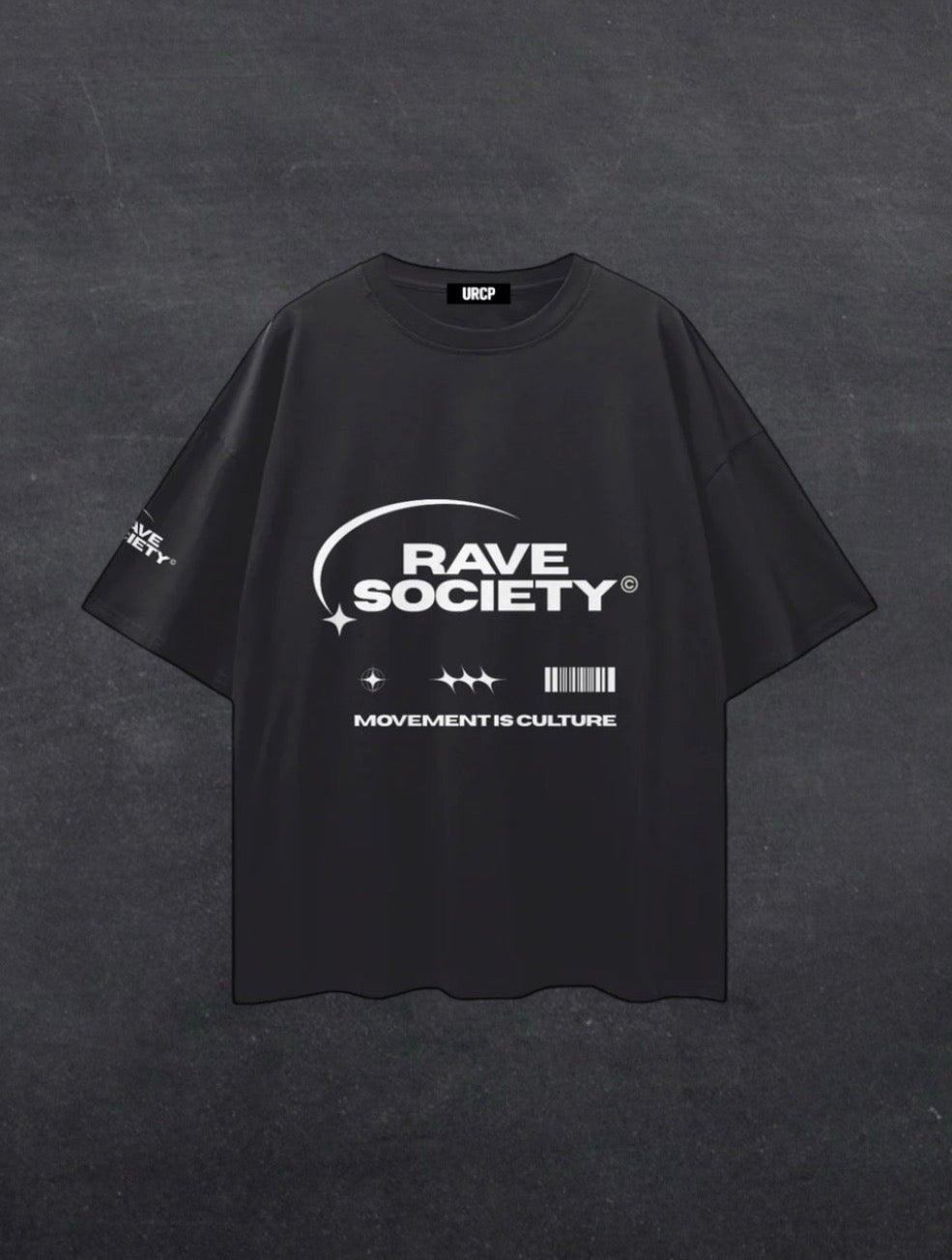 RAVE SOCIETY UNISEX TEE - FRONT PRINT (multiple colours)