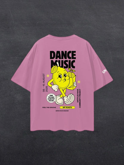 DANCE MUSIC UNISEX TEE - BACK PRINT (multiple colours)