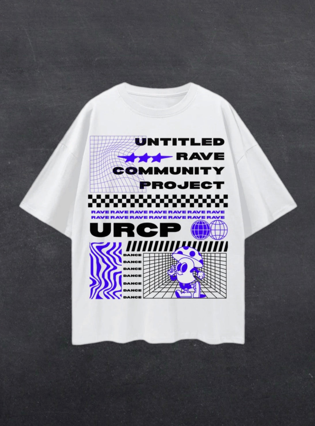 URCP UNISEX POSTER TEE - FRONT PRINT (blue)