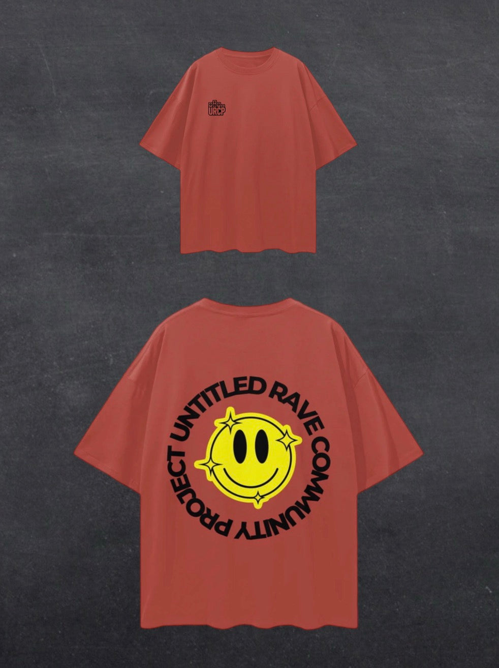 URCP SMILEY UNISEX TEE - BACK PRINT (multiple colours)