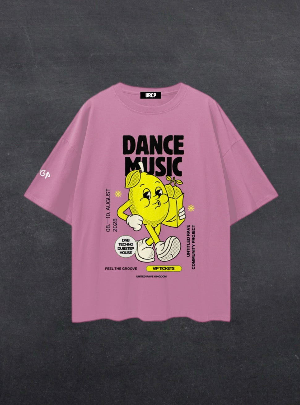 DANCE MUSIC UNISEX TEE - FRONT PRINT (multiple colours)