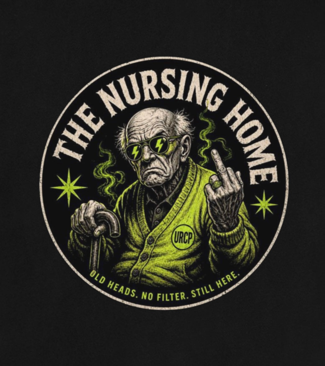 NURSING HOME UNISEX HOODIE - BACK PRINT (black)