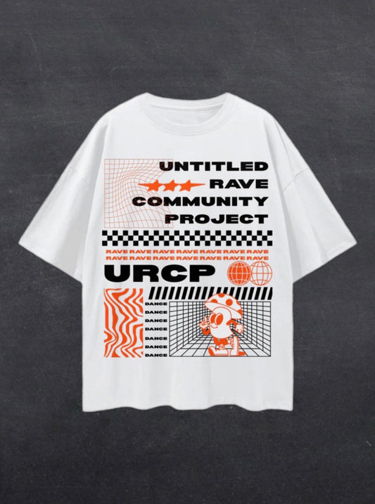 URCP UNISEX POSTER TEE - FRONT PRINT (orange)