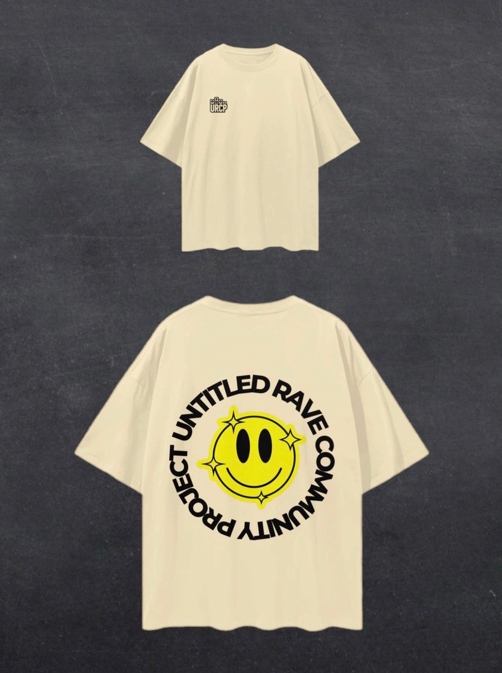 URCP SMILEY UNISEX TEE - BACK PRINT (multiple colours)