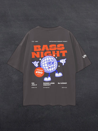 BASS NIGHT UNISEX TEE - BACK PRINT (black/grey)