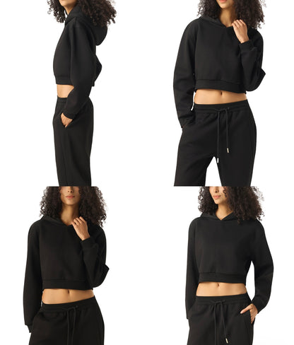 URCP LOGO CROPPED HOODIE - BACK PRINT (grey)