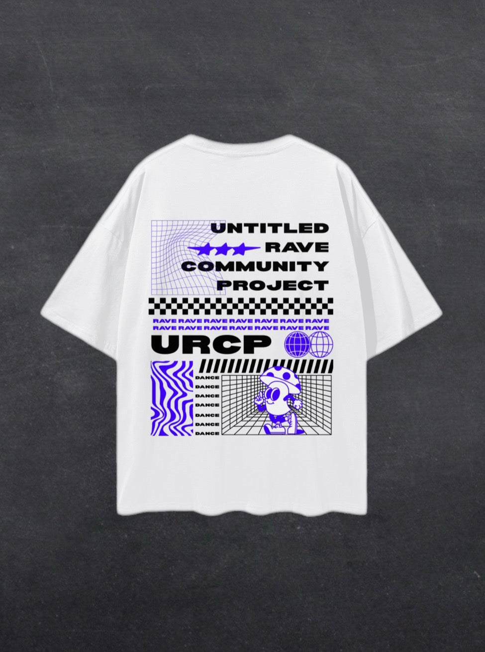 URCP UNISEX POSTER TEE - BACK PRINT (blue)