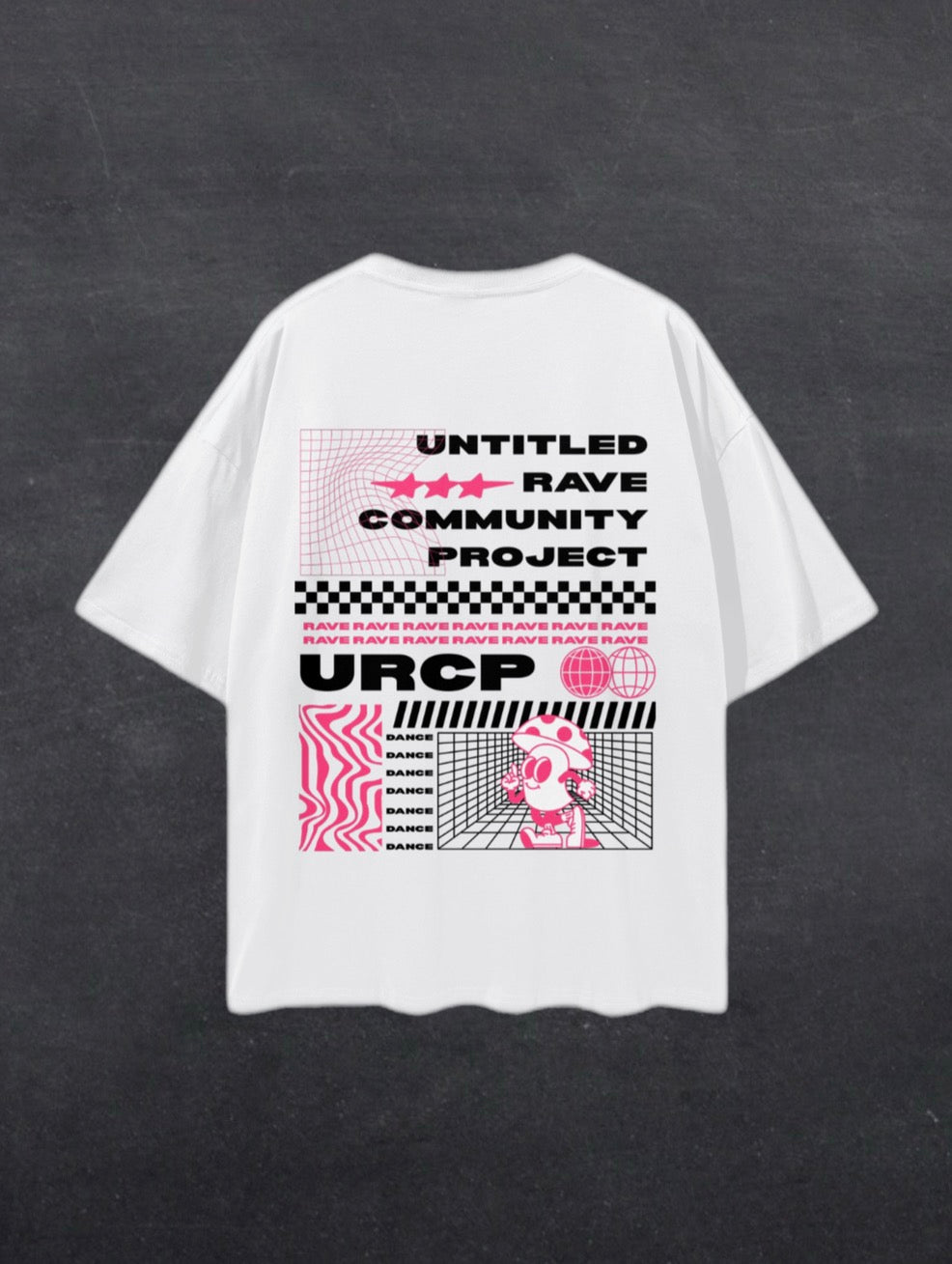 URCP UNISEX POSTER TEE - BACK PRINT (pink)