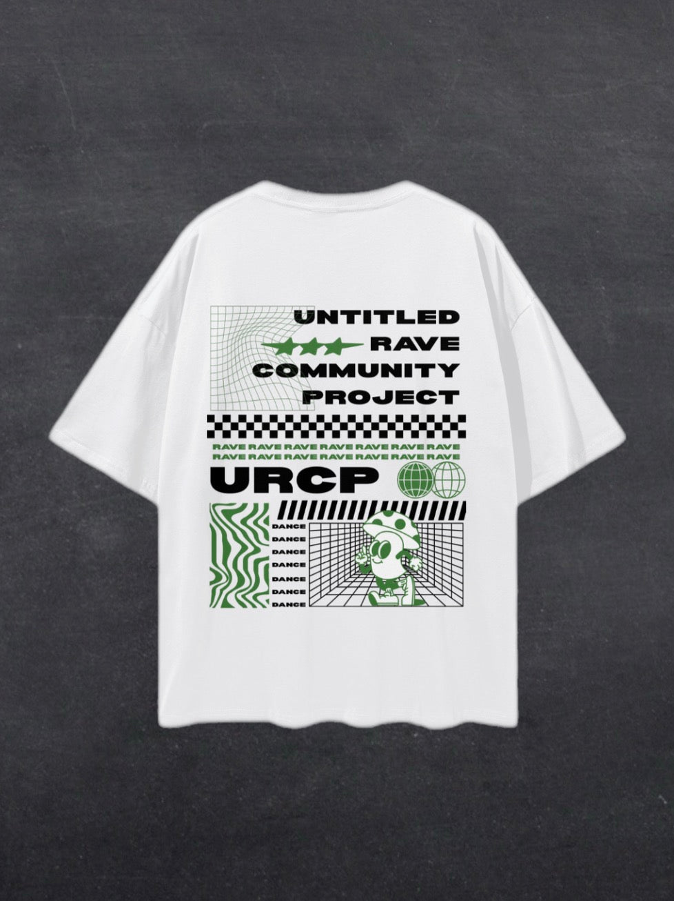 URCP UNISEX POSTER TEE - BACK PRINT (green)