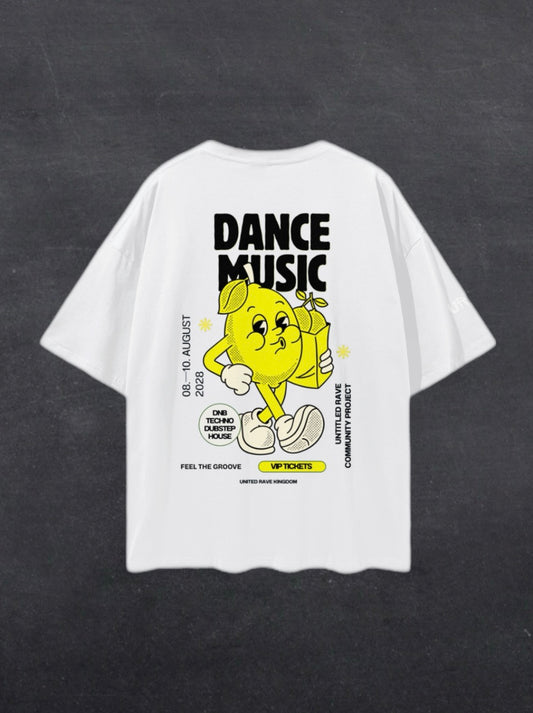 DANCE MUSIC UNISEX TEE - BACK PRINT (multiple colours)