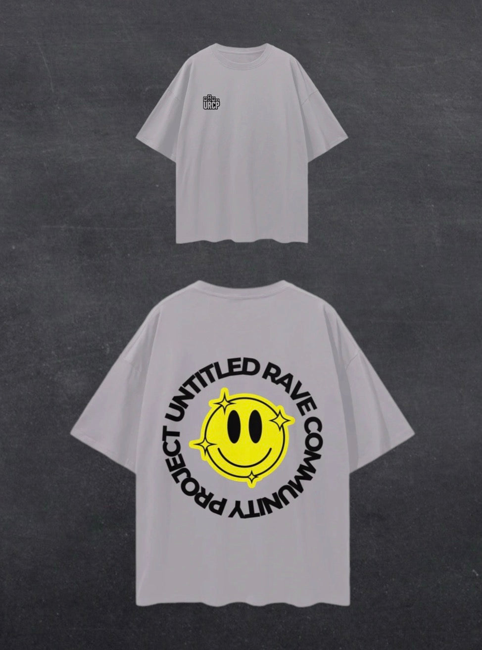 URCP SMILEY UNISEX TEE - BACK PRINT (multiple colours)