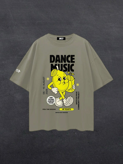 DANCE MUSIC UNISEX TEE - FRONT PRINT (multiple colours)