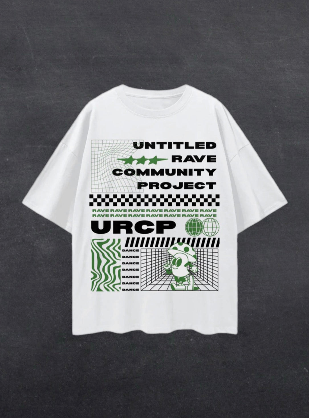 URCP UNISEX POSTER TEE - FRONT PRINT (green)