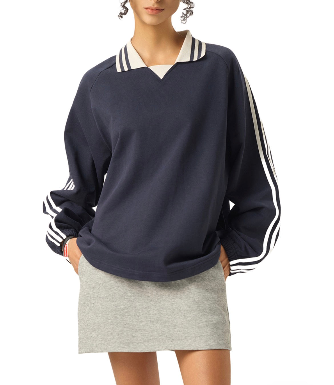 URCP RUGBY STYLE UNISEX SWEATSHIRT - FRONT PRINT (black)