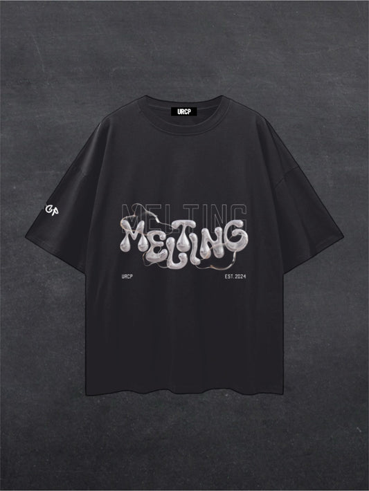 MELTING UNISEX TEE - FRONT PRINT (black/grey)