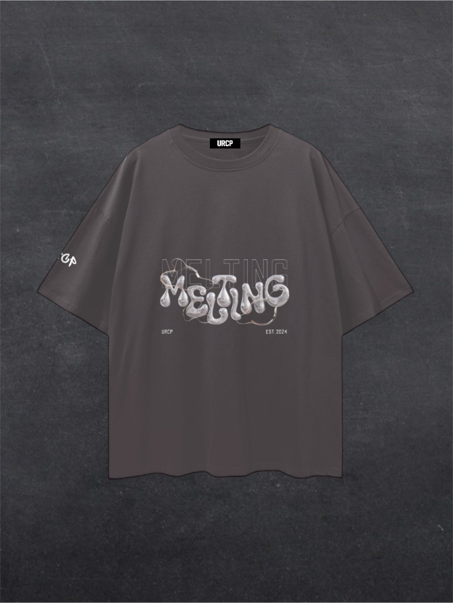 MELTING UNISEX TEE - FRONT PRINT (black/grey)