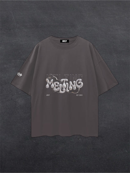MELTING UNISEX TEE - FRONT PRINT (black/grey)