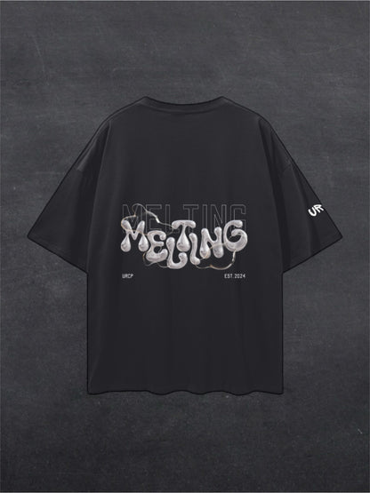 MELTING UNISEX TEE - BACK PRINT (black/grey)