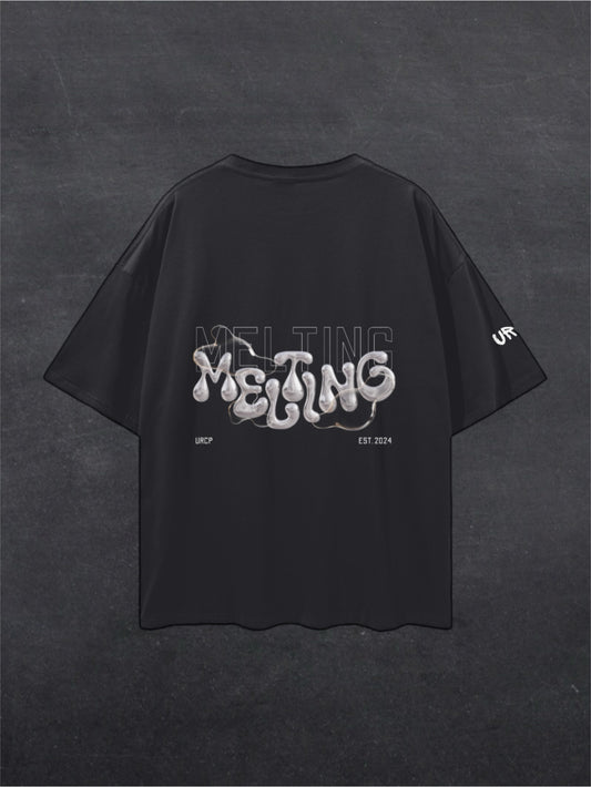 MELTING UNISEX TEE - BACK PRINT (black/grey)