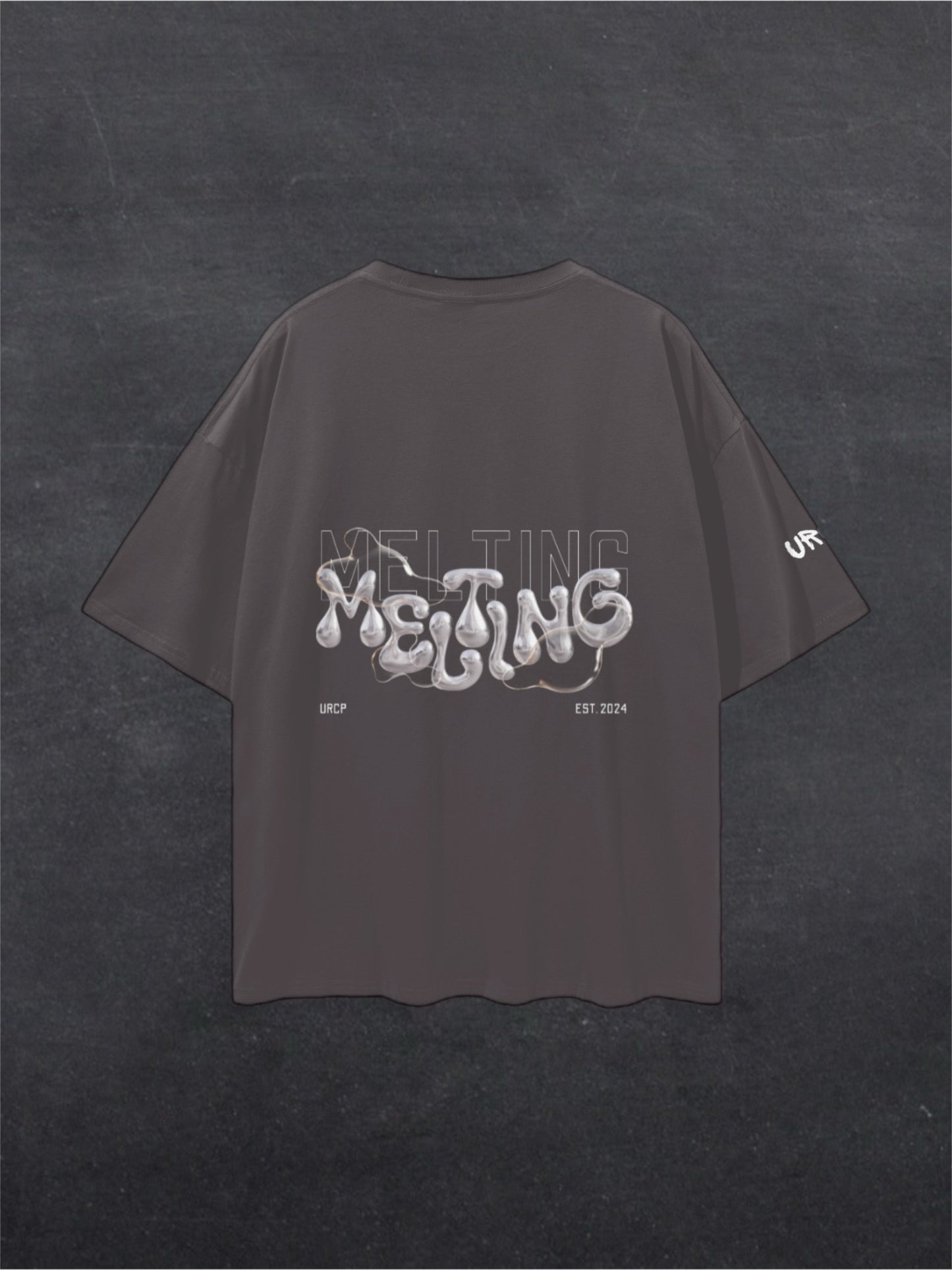 MELTING UNISEX TEE - BACK PRINT (black/grey)