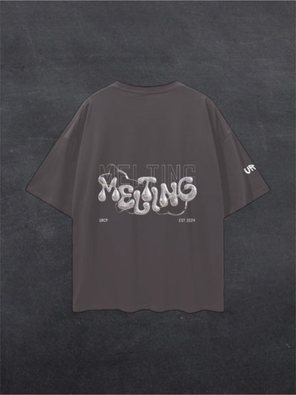MELTING UNISEX TEE - BACK PRINT (black/grey)