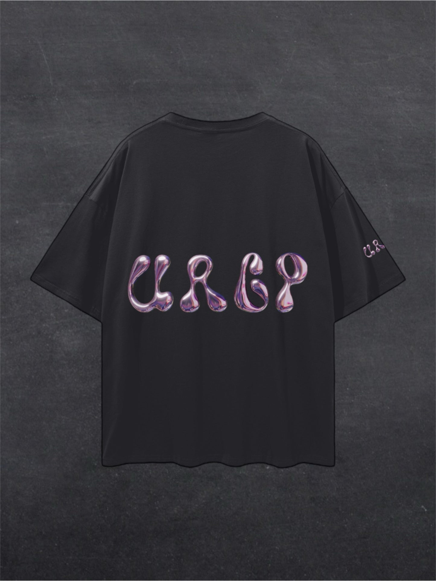 METALLIC URCP UNISEX TEE - BACK PRINT (black/white)