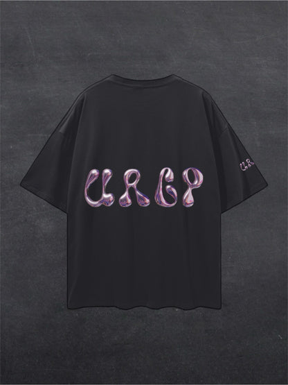 METALLIC URCP UNISEX TEE - BACK PRINT (black/white)