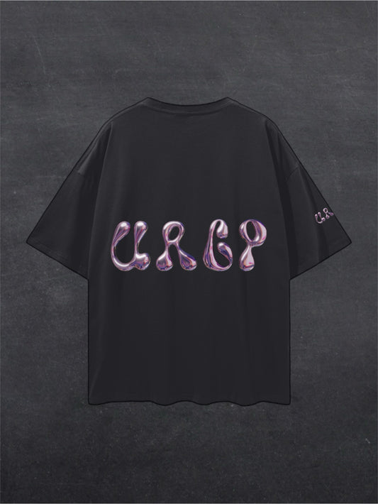 METALLIC URCP UNISEX TEE - BACK PRINT (black/white)