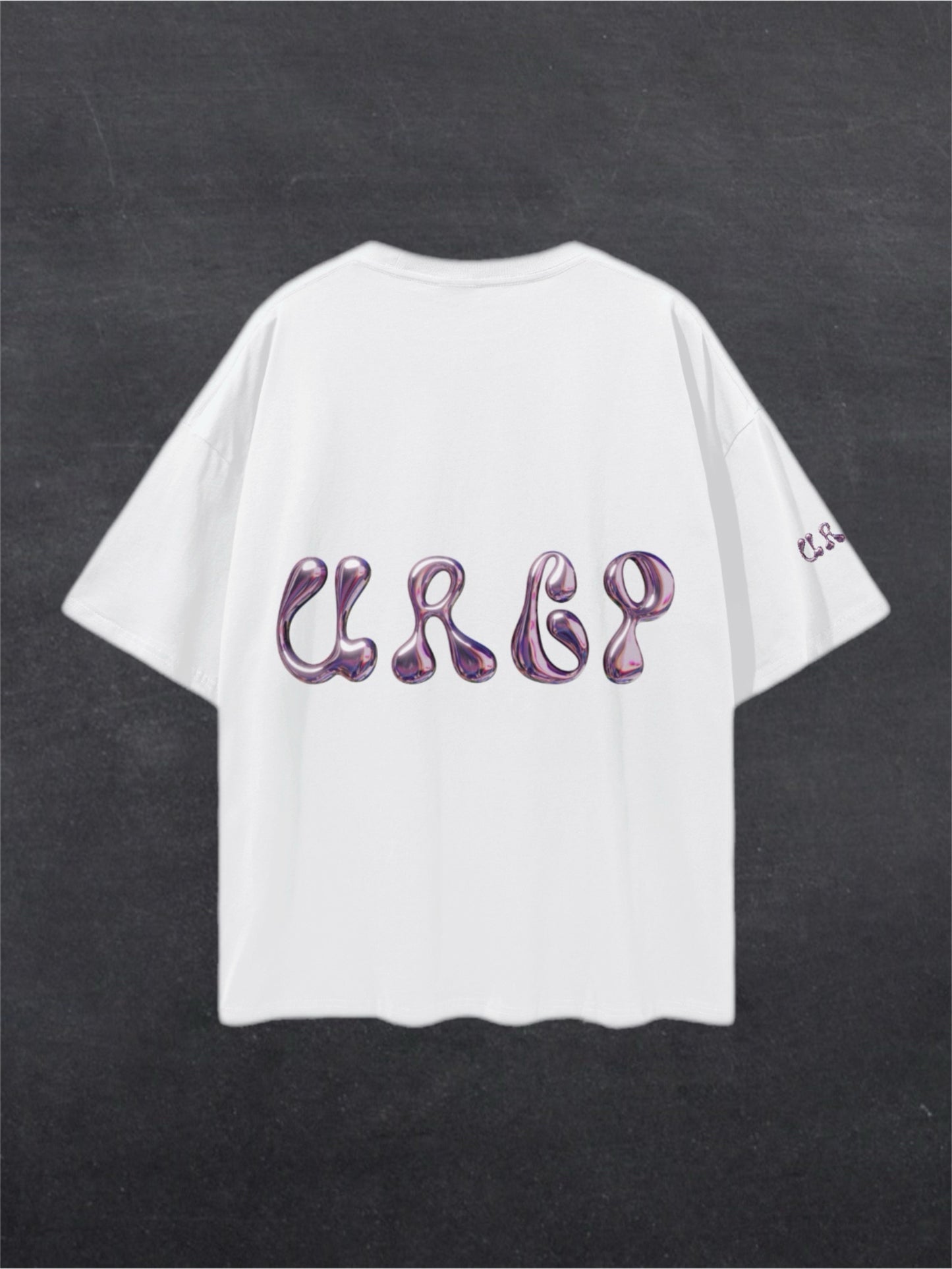 METALLIC URCP UNISEX TEE - BACK PRINT (black/white)