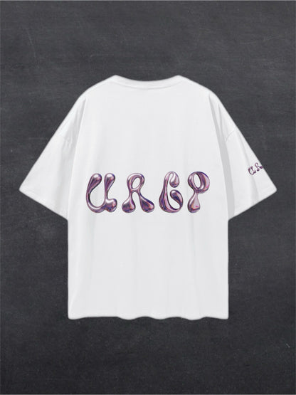 METALLIC URCP UNISEX TEE - BACK PRINT (black/white)