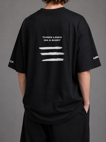 THREE L1NES ON A SHIRT UNISEX TEE (back design)