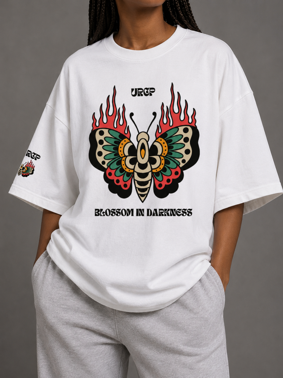 BLOSSOM IN DARKNESS UNISEX TEE (front design)