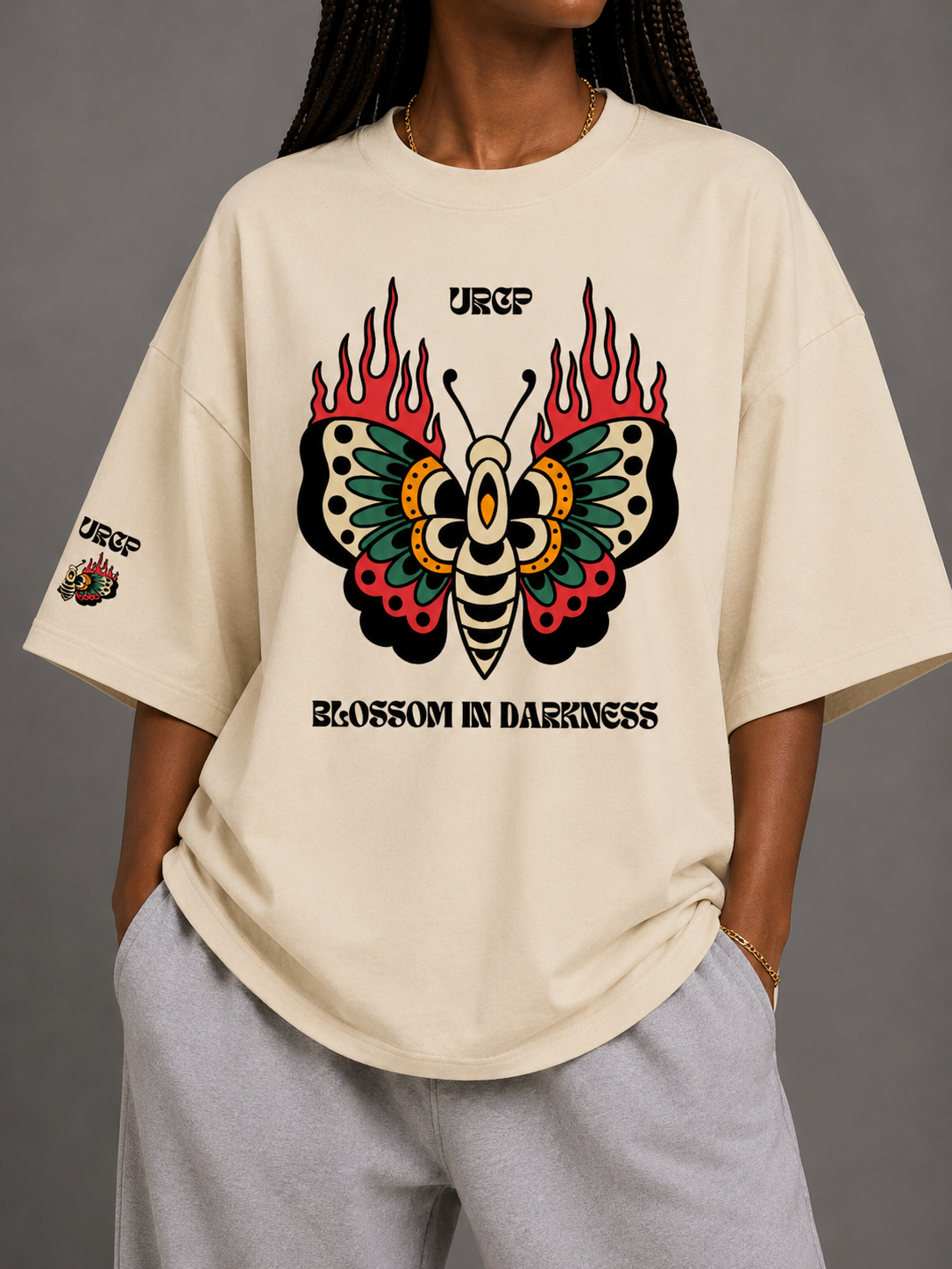 BLOSSOM IN DARKNESS UNISEX TEE (front design)