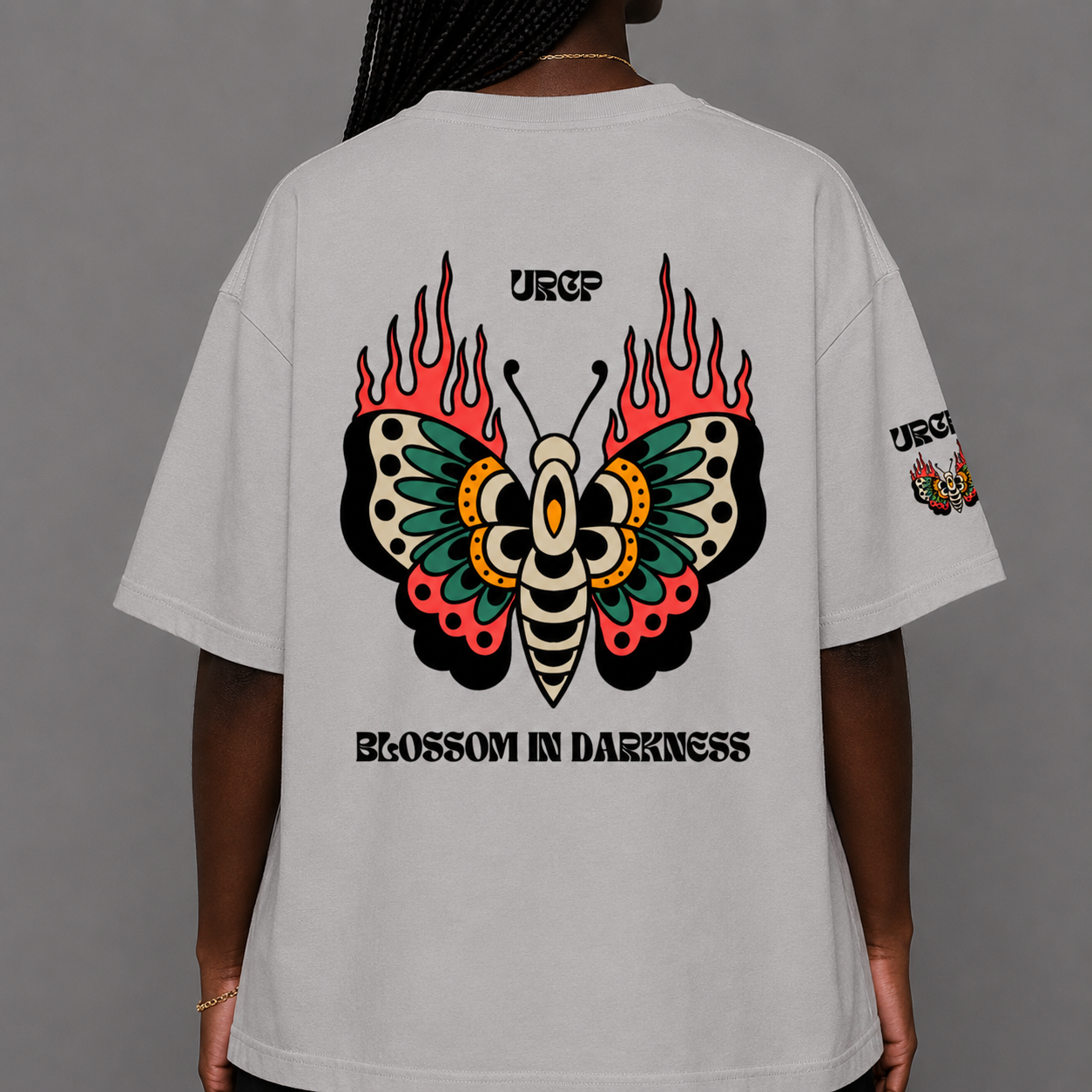 BLOSSOM IN DARKNESS UNISEX TEE (back design)