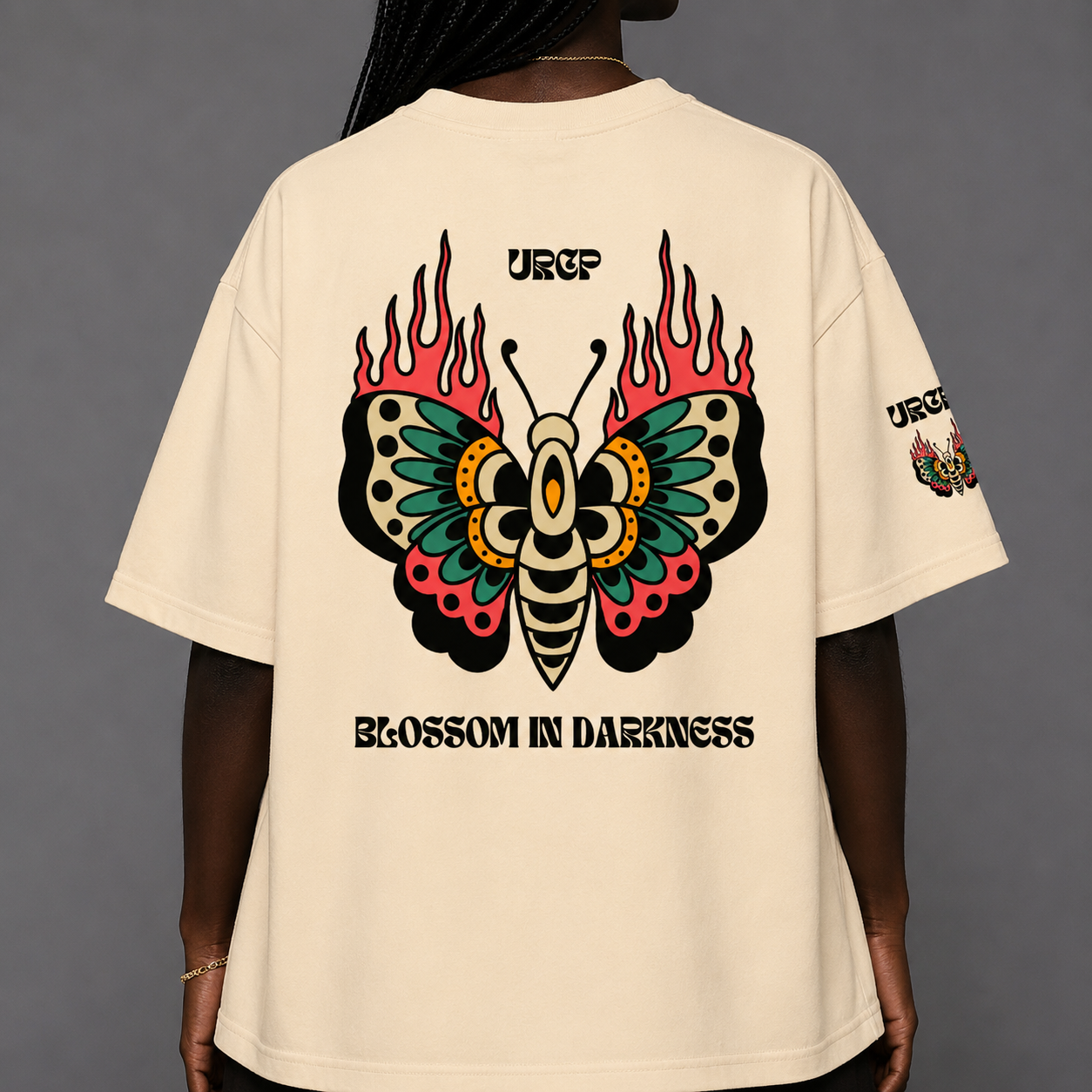BLOSSOM IN DARKNESS UNISEX TEE (back design)