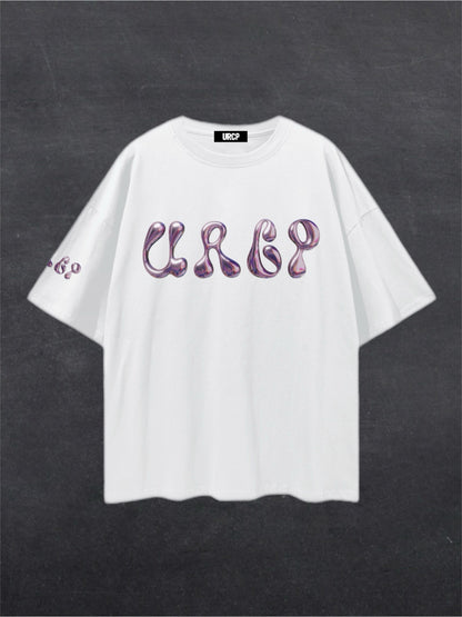METALLIC URCP UNISEX TEE - FRONT PRINT (black/white)