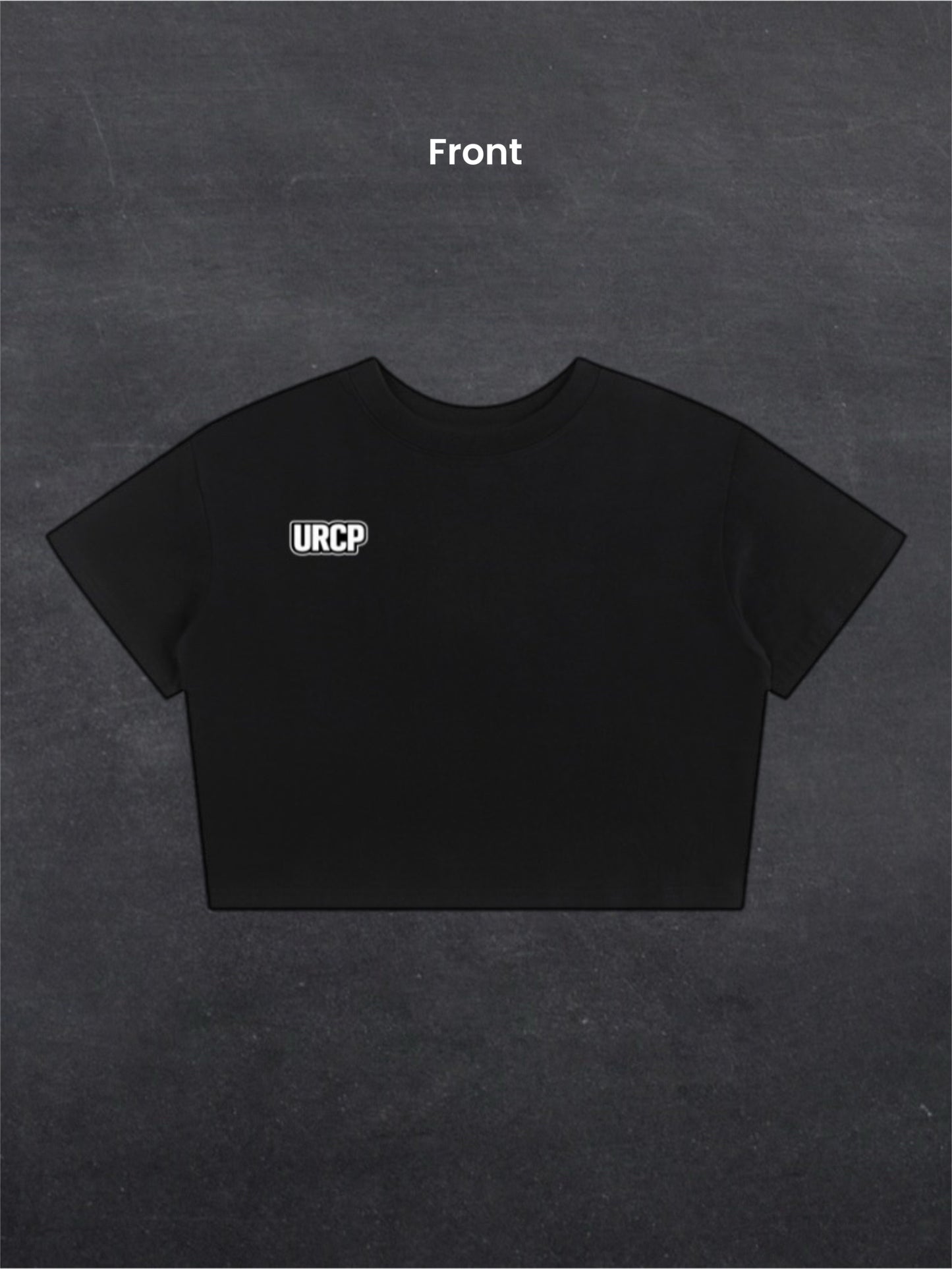 SMOKING AREA CROPPED TEE - BACK PRINT (black)
