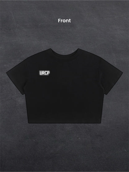 SMOKING AREA CROPPED TEE - BACK PRINT (black)