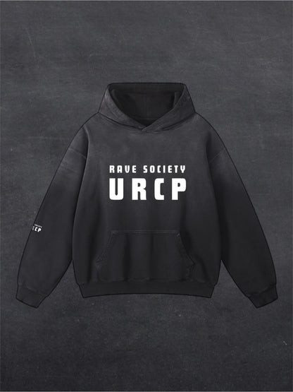 URCP Rave Society Unisex Fade Hoodie - FRONT PRINT (multiple colours)
